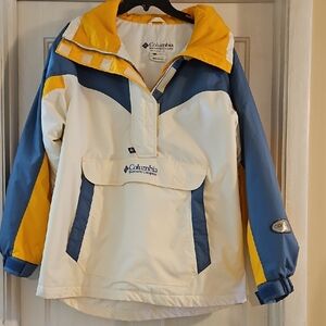 Columbia Blue and Yellow Pullover Jacket
